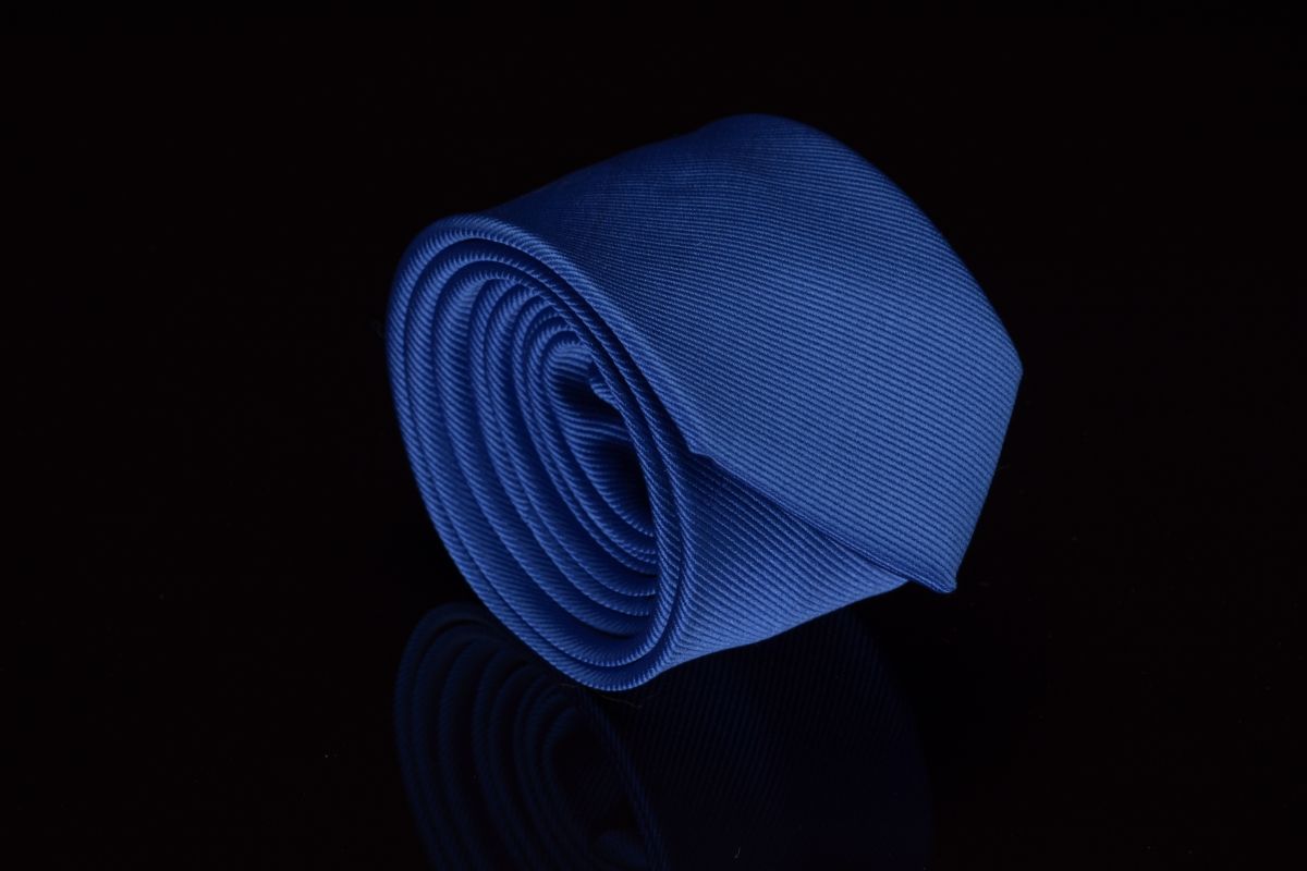 pánská slim kravata modrá