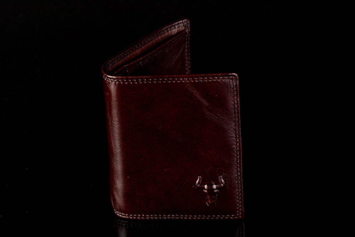 pánská mini kožená peněženka hnědá