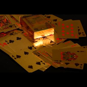 pokrové karty foliované zlatem