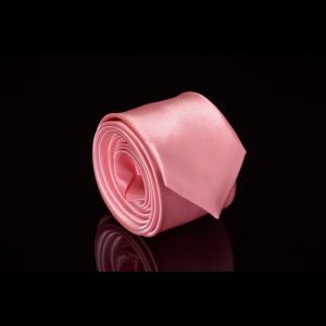 pánská slim kravata růžová