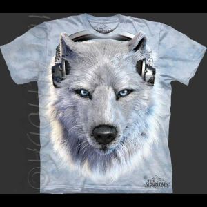 pánské tričko modré vlk