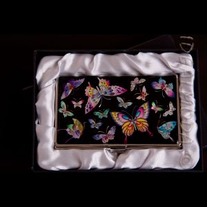 luxusní pouzdro na vizitky-motýli