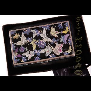 luxusní pouzdro na viziky-modří motýli