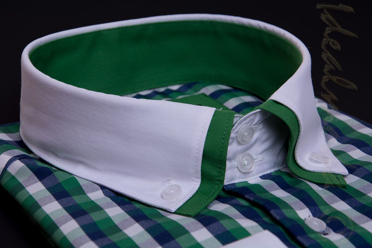 pánská-košile-Slim-zelené-karo-EGO-20827 2