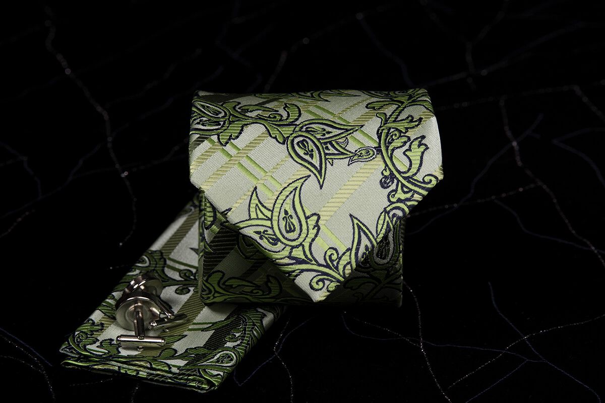 pánská luxusní kravata zelená