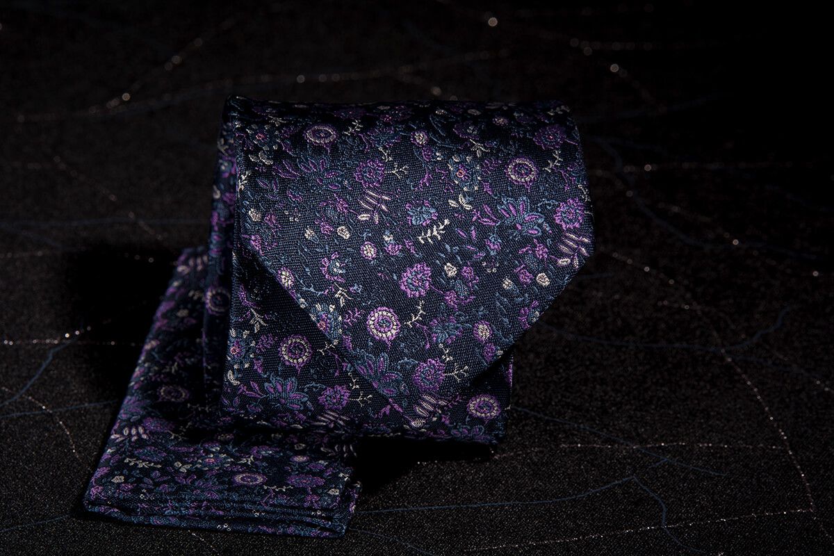 pánská kravata fialová S&W