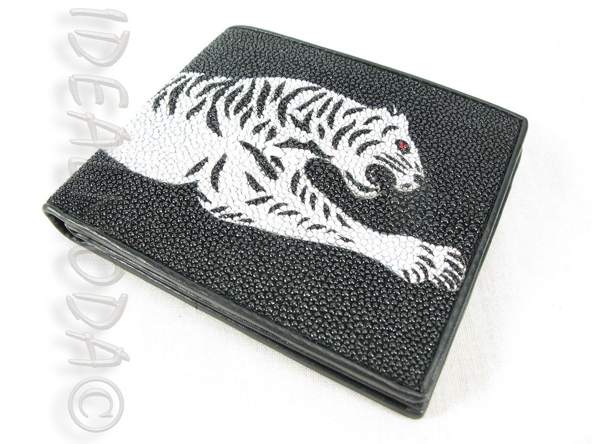 pánská peněženka z rejnoka-bílý tygr