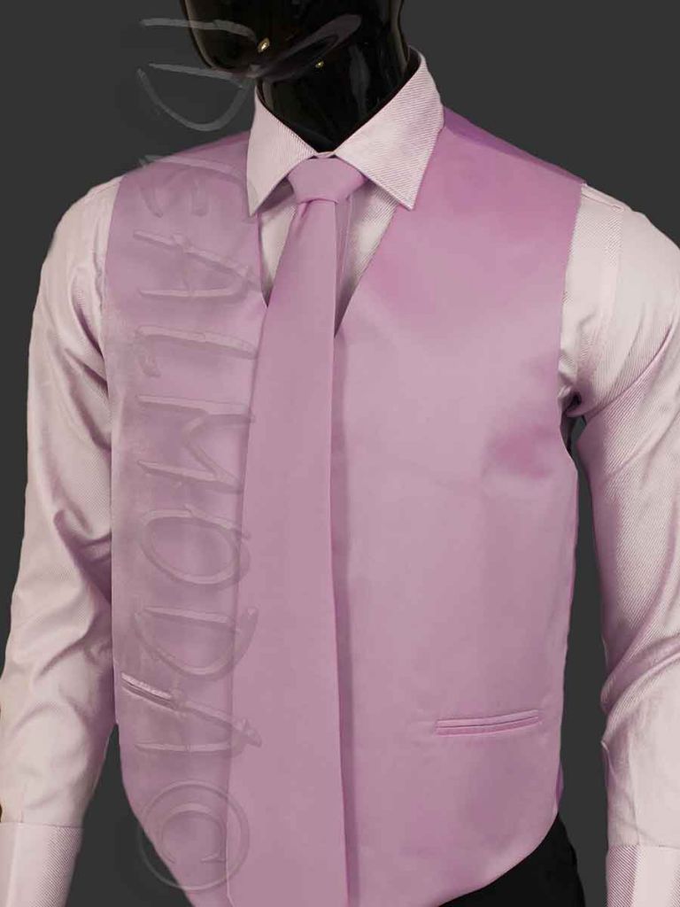 pánská fialová vesta s kravatou